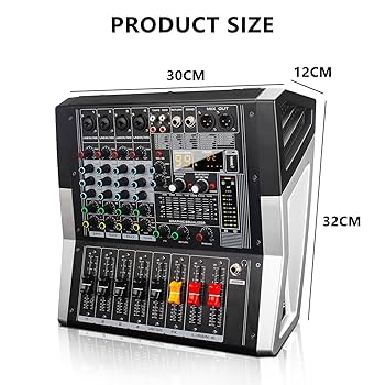 Amazon.com: Professional audio mixer, 4-channel DJ mixer